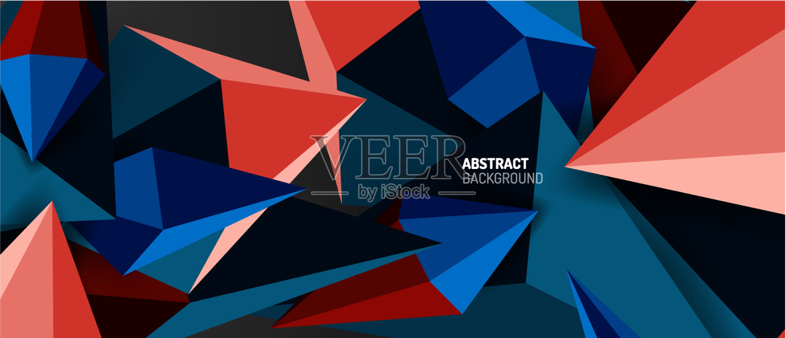 三维低聚抽象形状背景插画图片素材