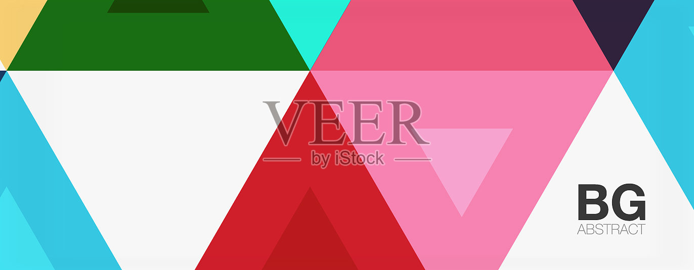 镶嵌三角形图案为抽象背景插画图片素材