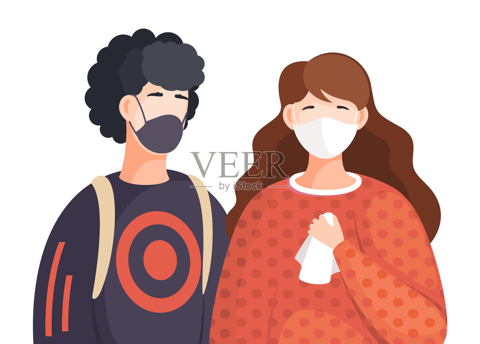 冠状病毒大流行插画图片素材