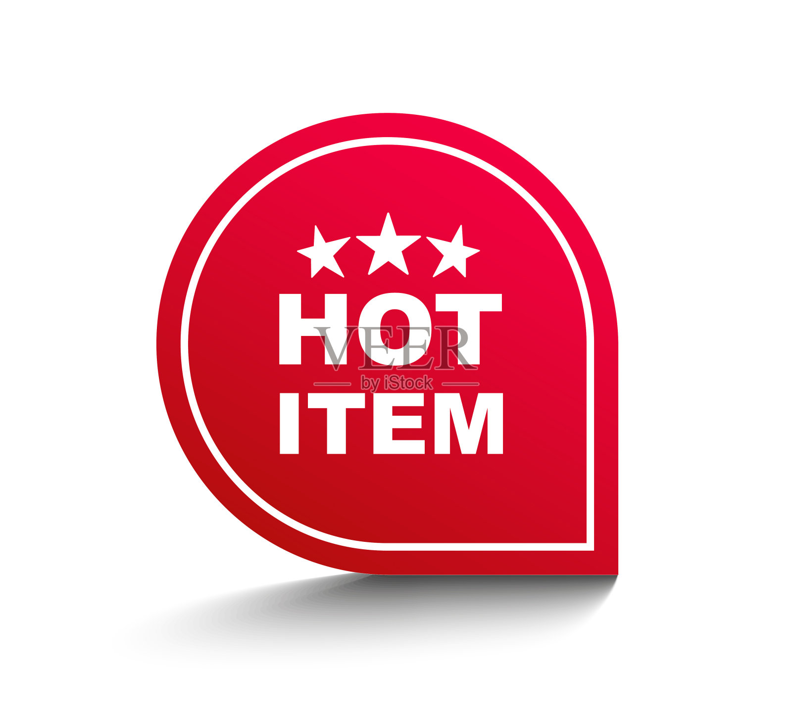 红色矢量横幅热门项目。设计元素图片