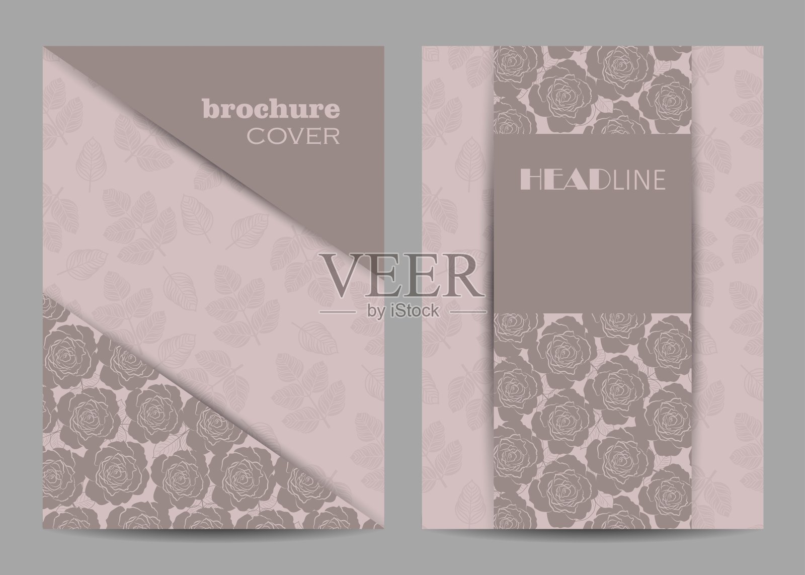 现代矢量模板的小册子封面在A4设计模板素材