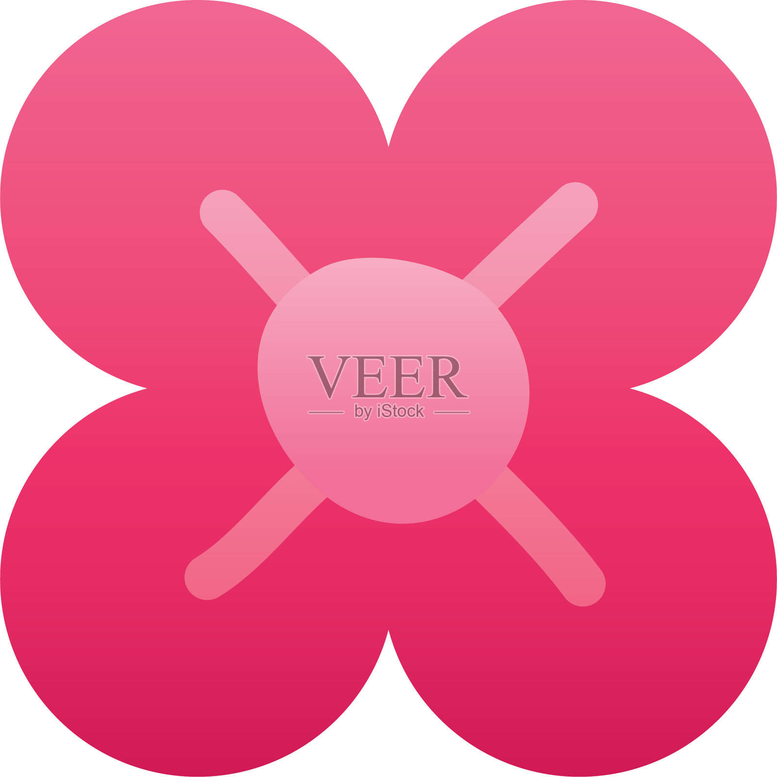 粉色花朵剪影风格图标图标素材