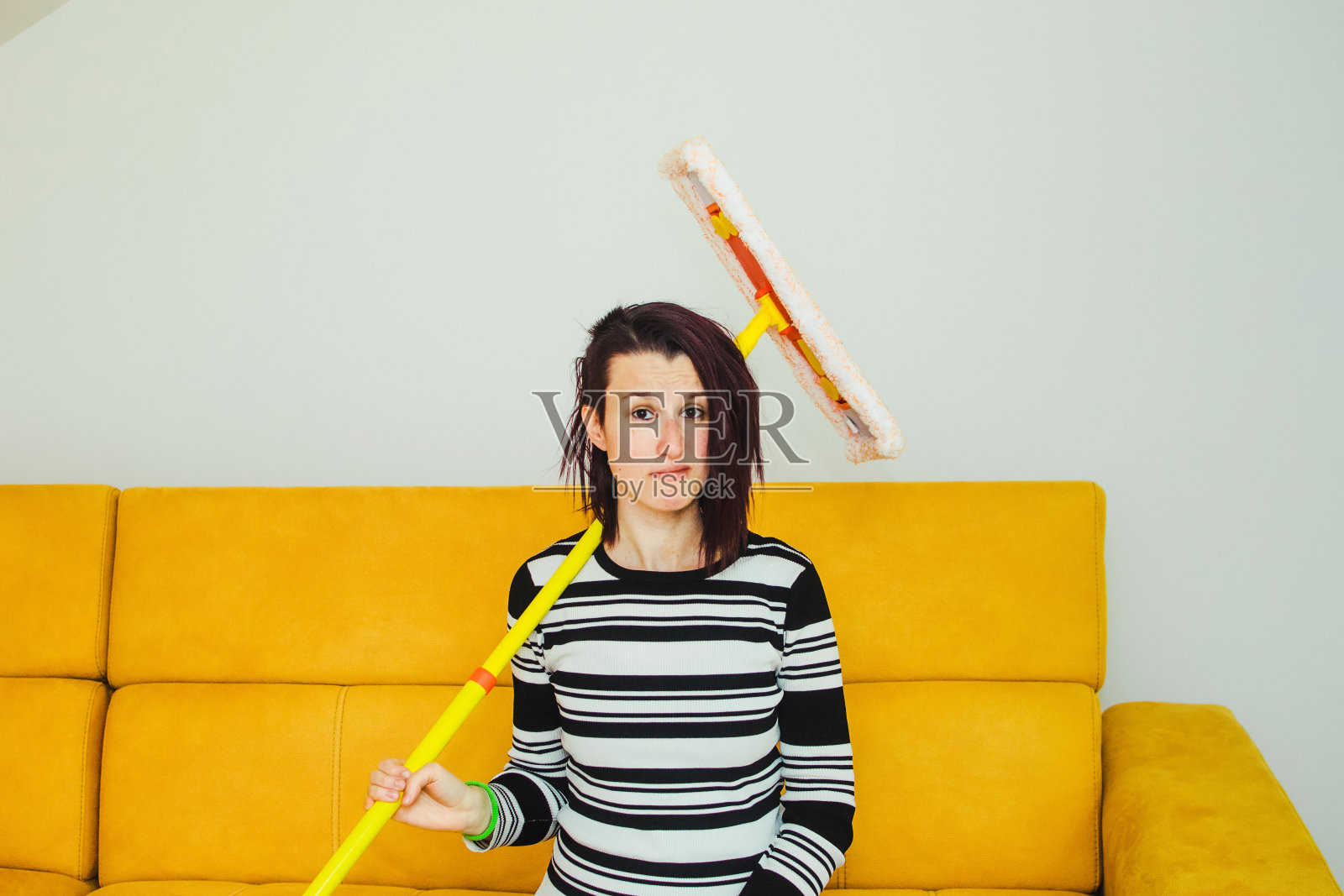 筋疲力尽的家庭主妇库存照片照片摄影图片