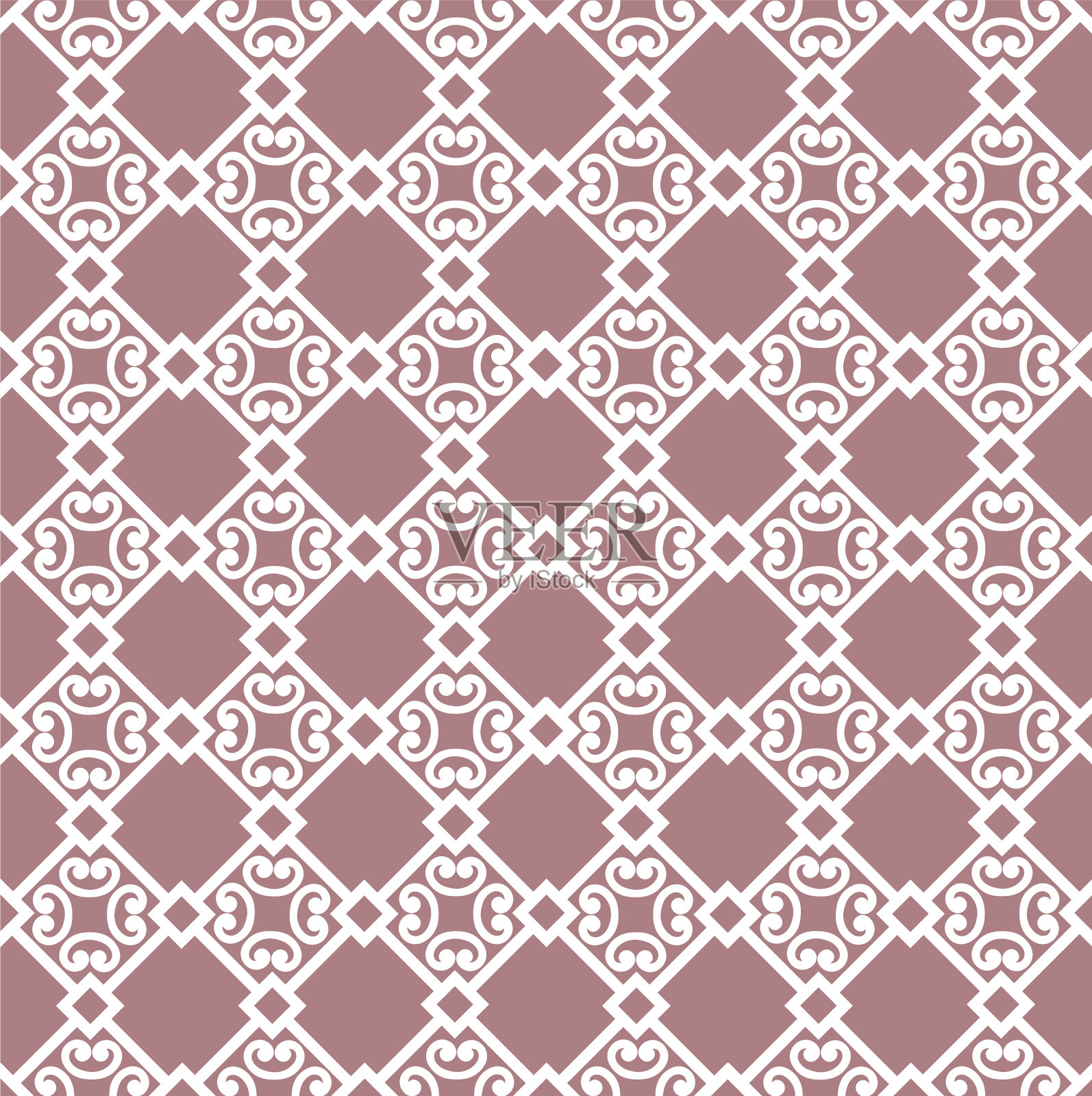 抽象花卉亚洲装饰无缝几何插画图片素材