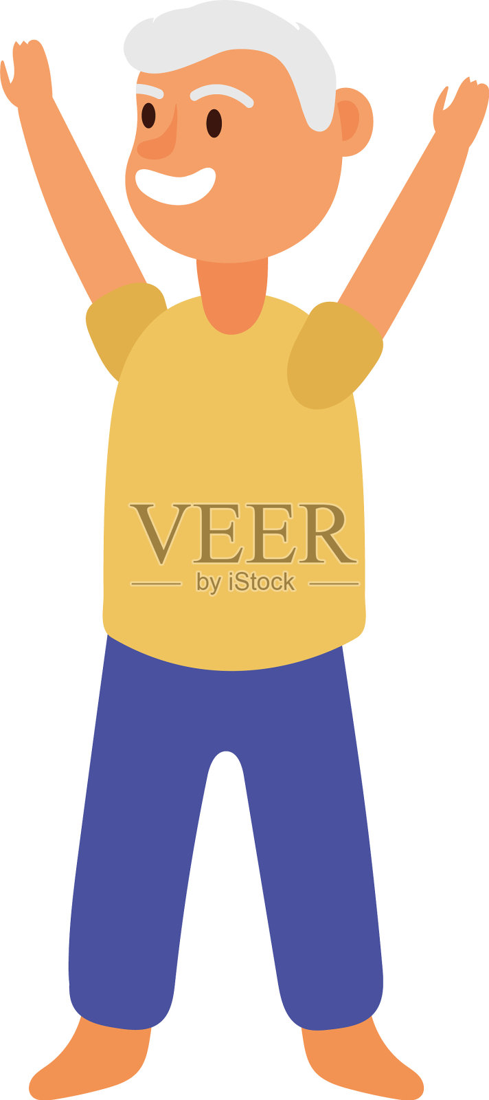 老人练习练头像人物设计元素图片