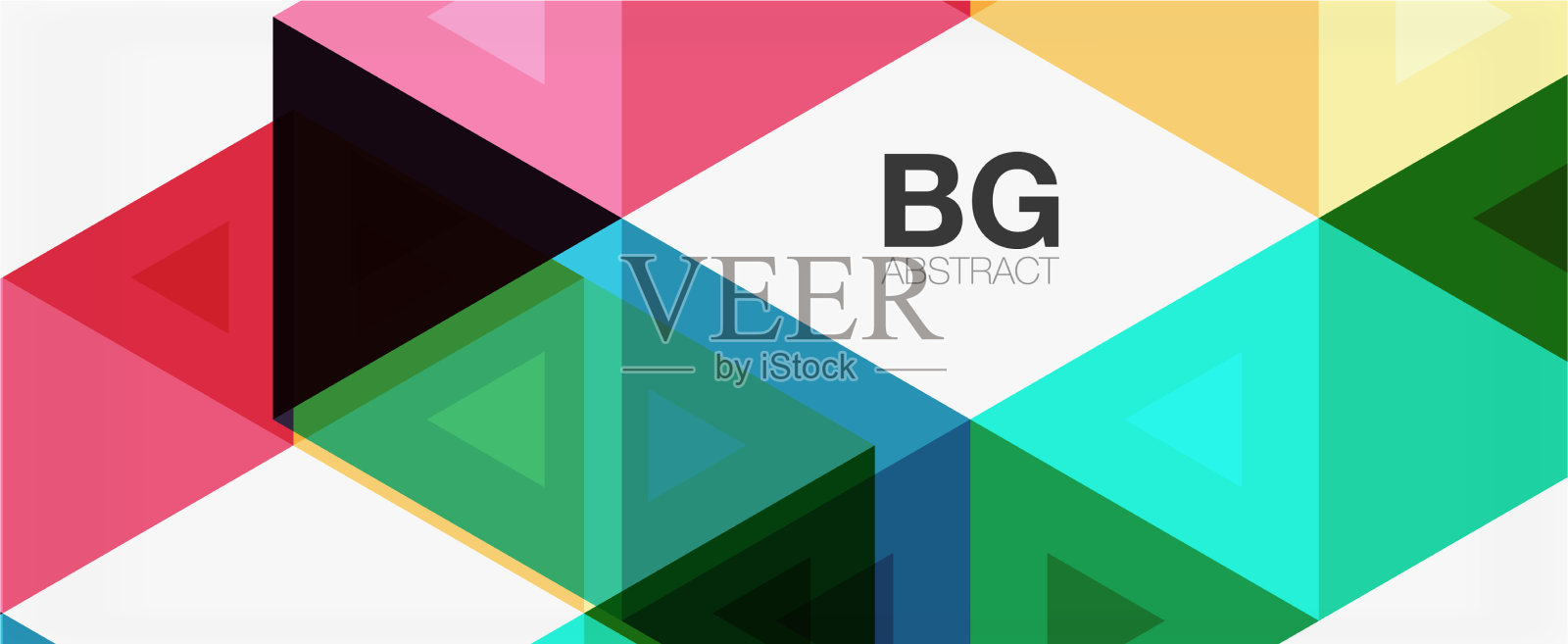 镶嵌三角形图案为抽象背景插画图片素材