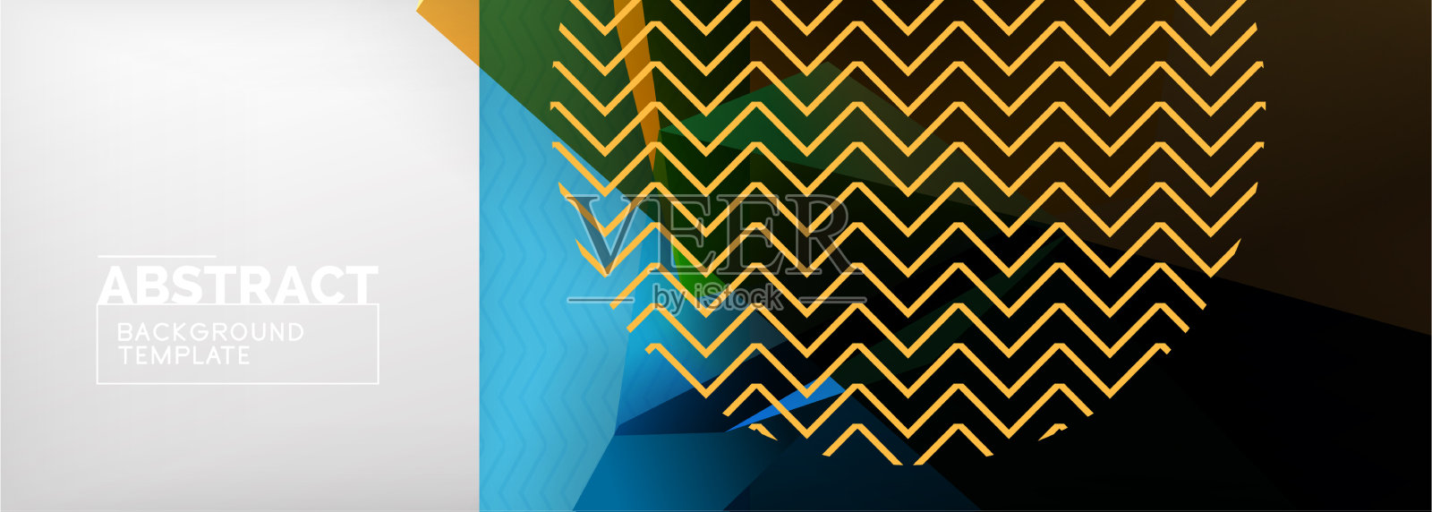 低多边形三维几何形状最小抽象插画图片素材