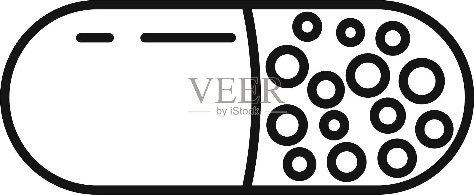 药片图标轮廓样式图标素材