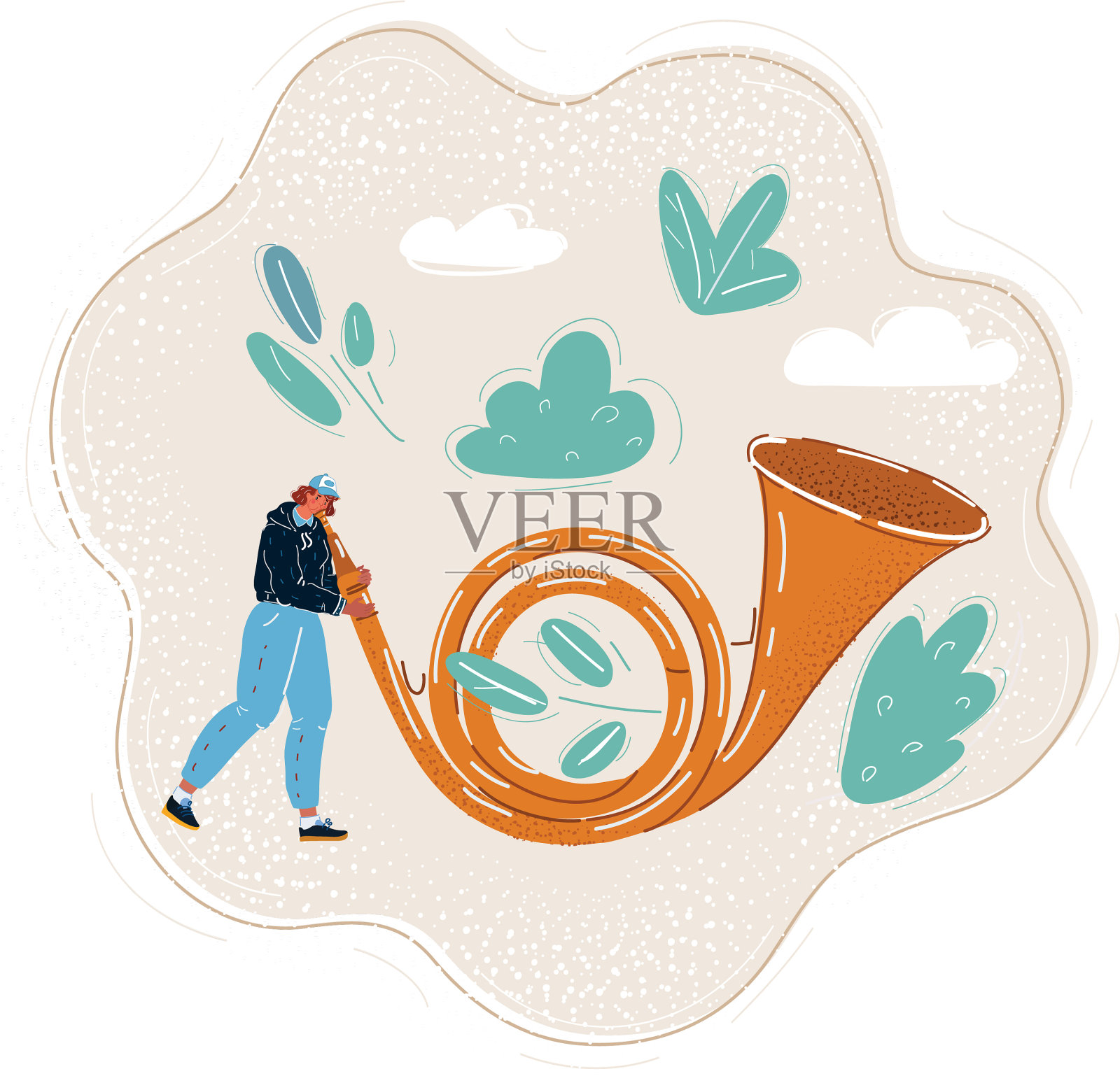 女人用巨大的大柱子设计元素图片