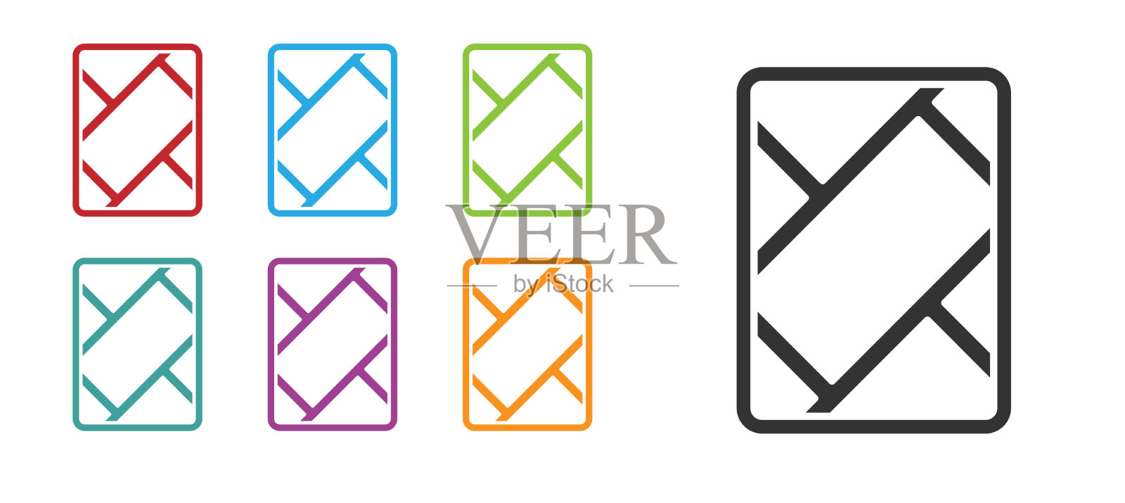 黑色GPS设备与地图图标隔离在白色图标素材