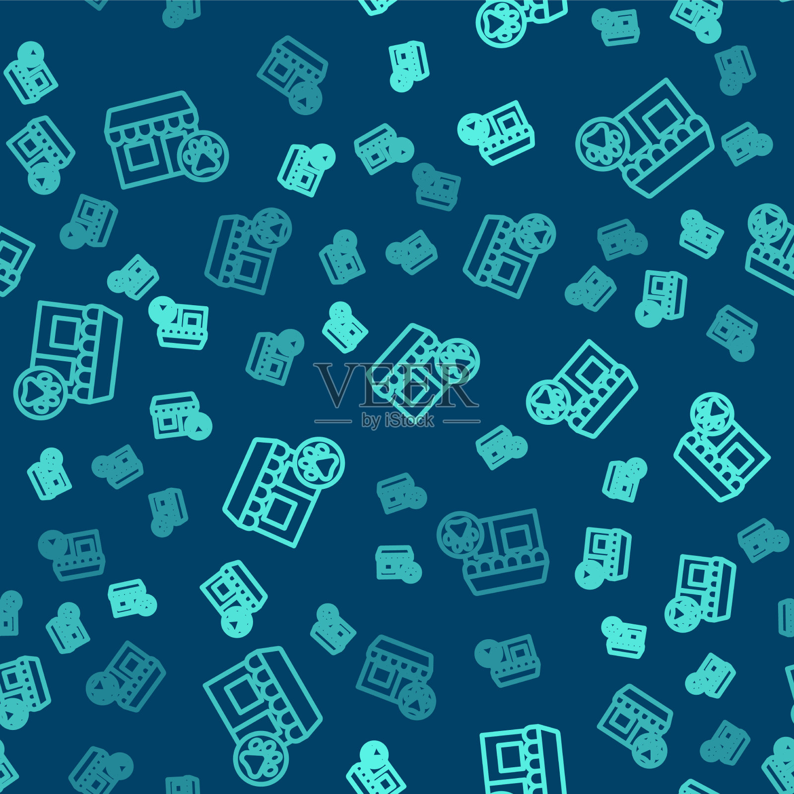 绿线兽药医院门诊或插画图片素材