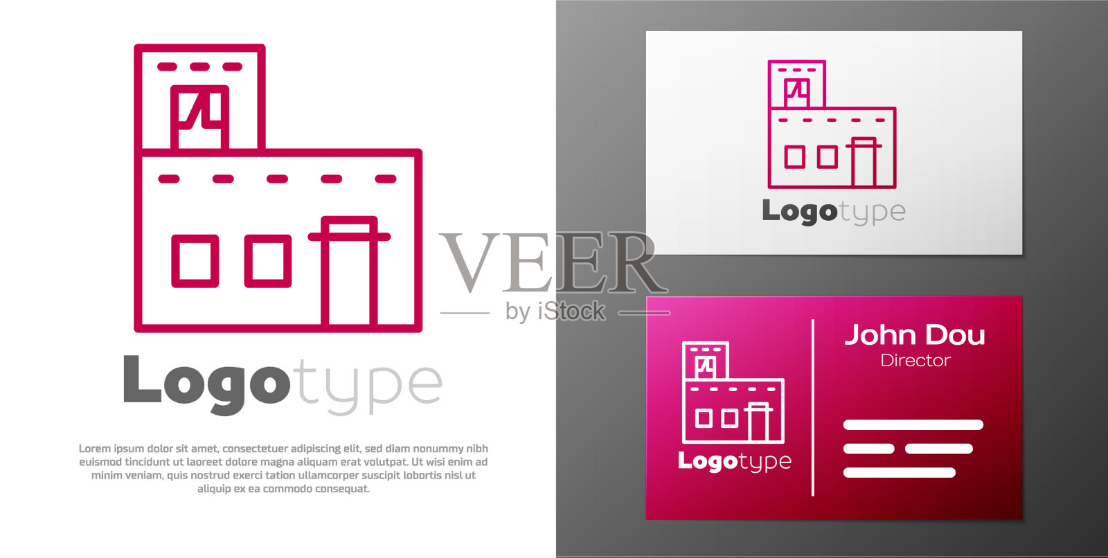 标志类型线传统的墨西哥房屋图标图标素材