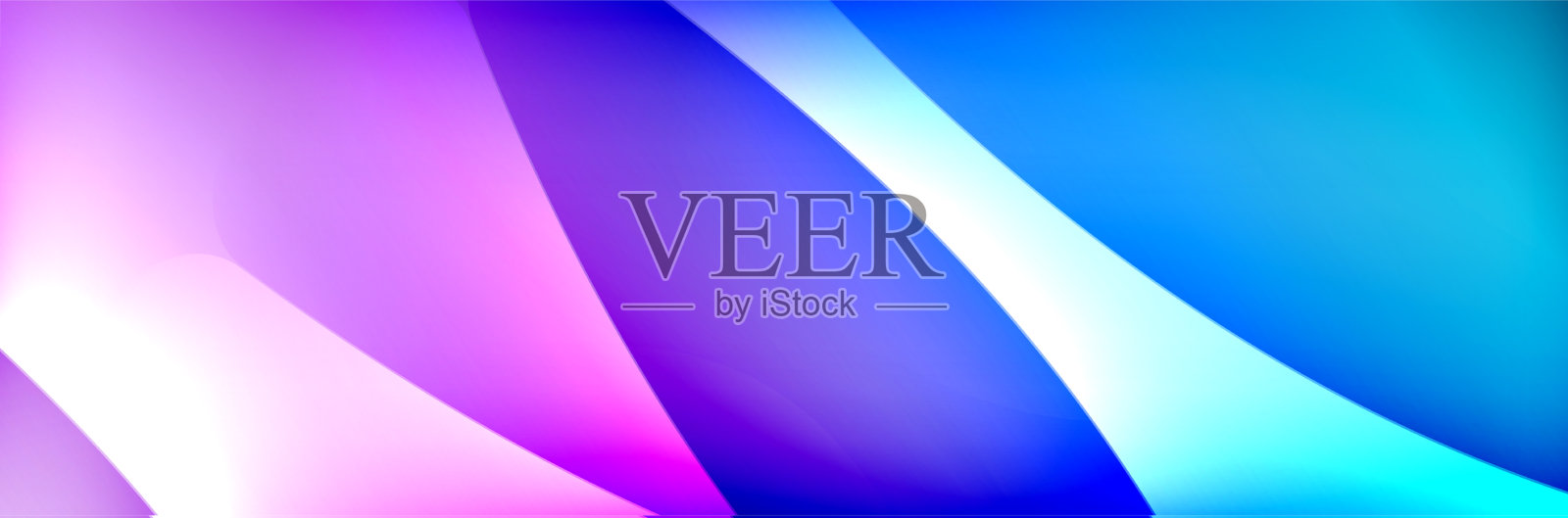 流体梯度霓虹彩色波抽象插画图片素材