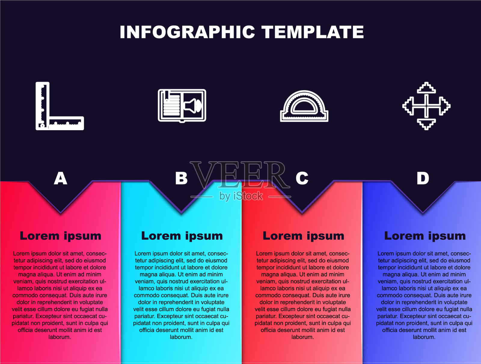 定线折叠尺有声图书量角器插画图片素材