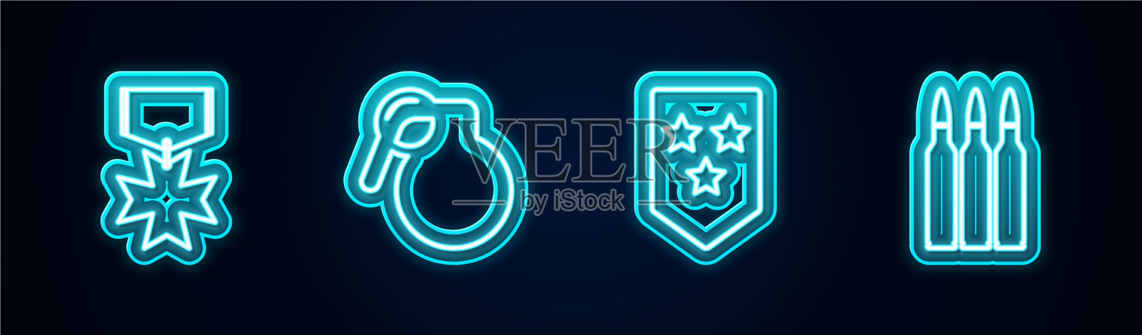 设行军事奖励奖章手榴弹图标素材