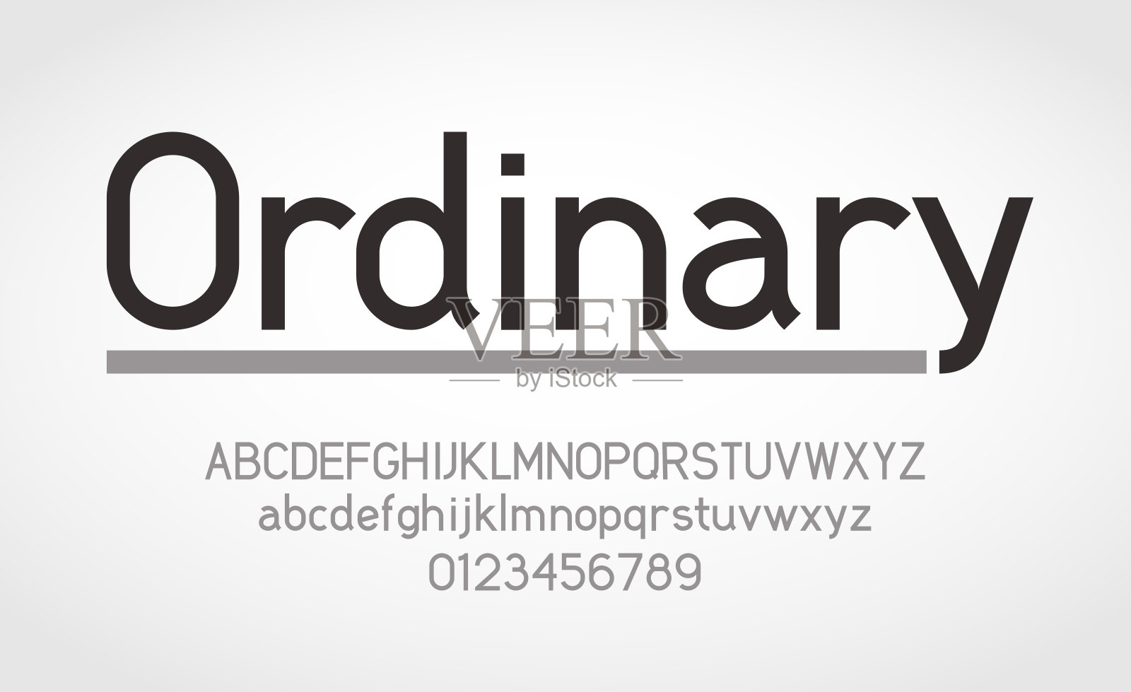 普通的字体。大写字母，小写字母和数字的顺序插画图片素材