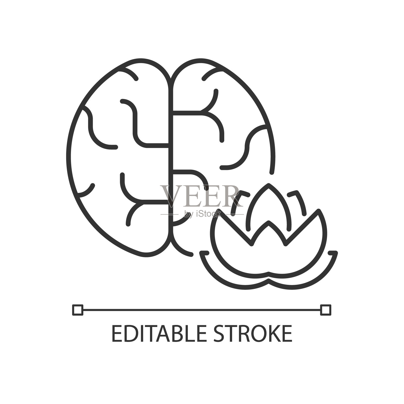 练习正念线性图标插画图片素材