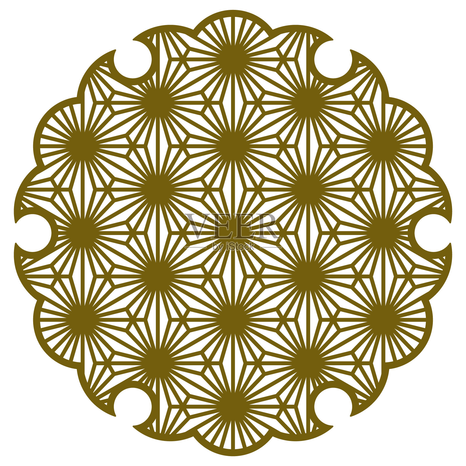 日本久美子载ku的花与图案。插画图片素材