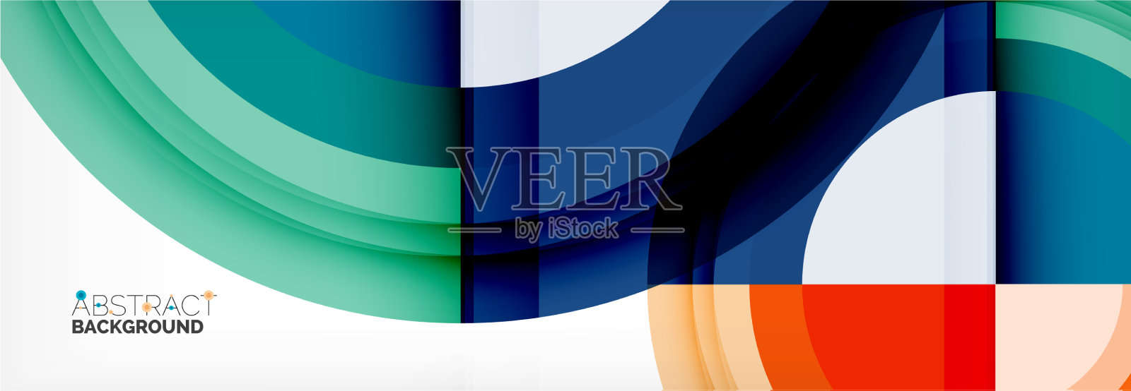 圆形形状三角形和圆形现代插画图片素材