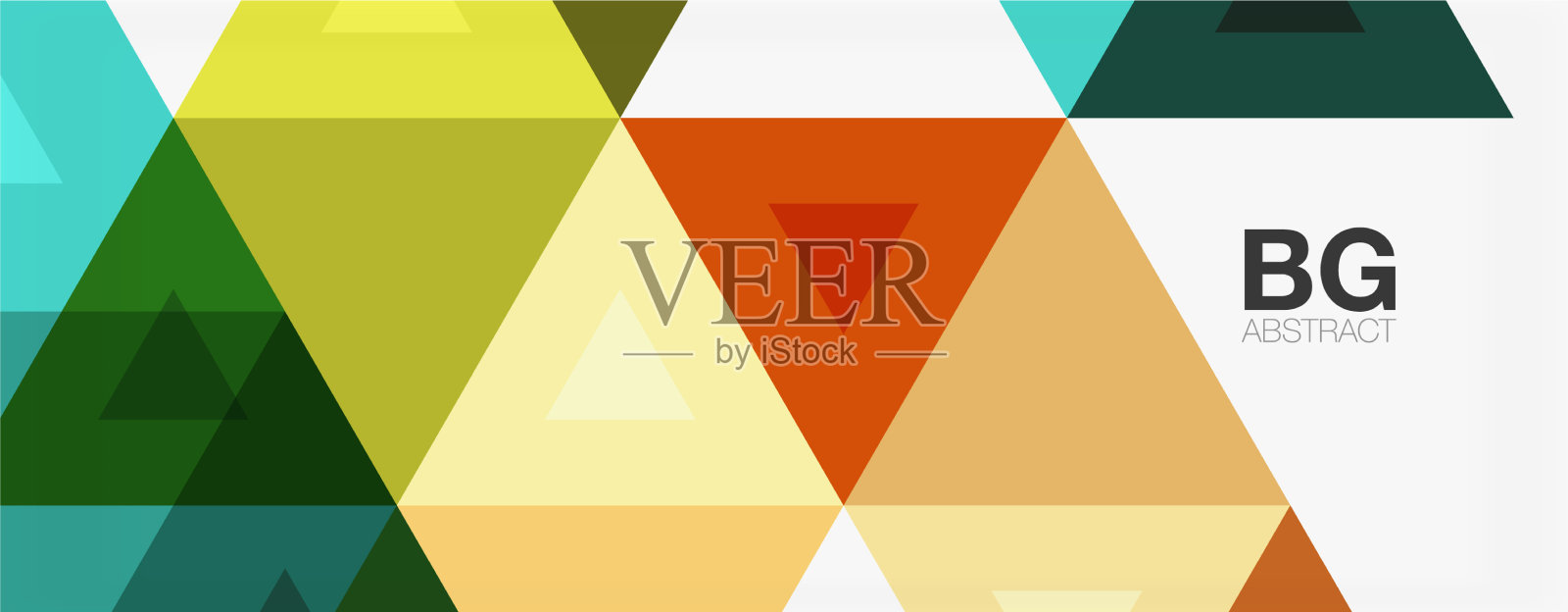 镶嵌三角形图案为抽象背景插画图片素材