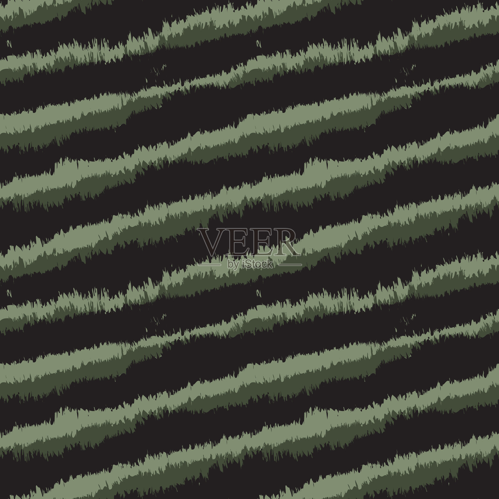绿色笔触毛无缝图案插画图片素材