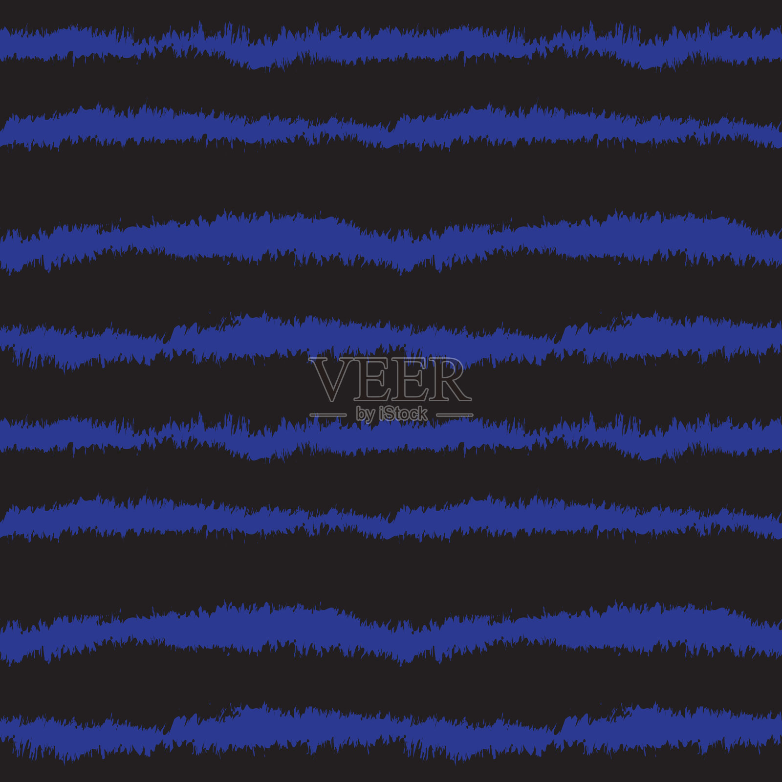 蓝色笔刷描毛无缝图案插画图片素材