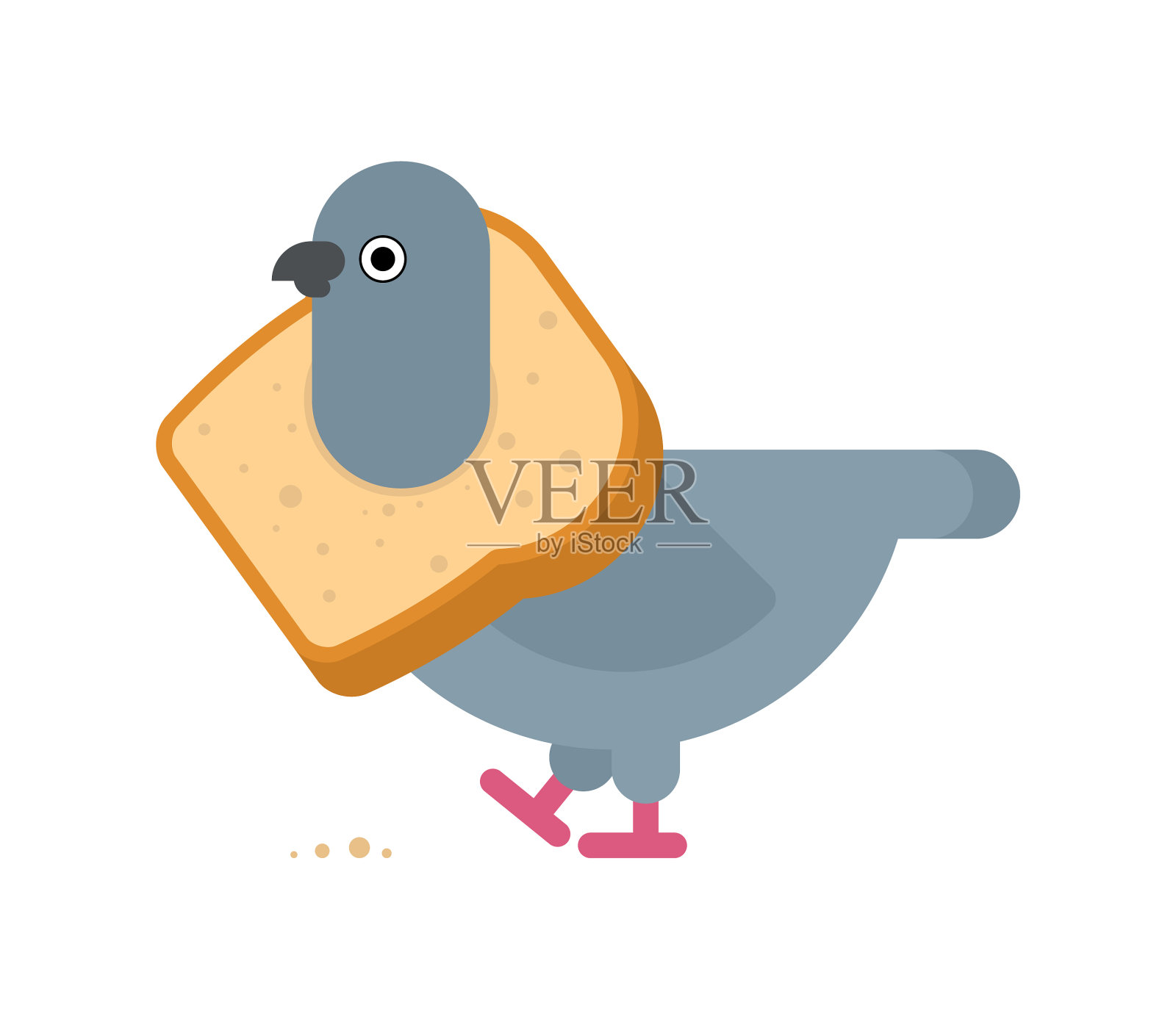 鸽颈面包设计元素图片