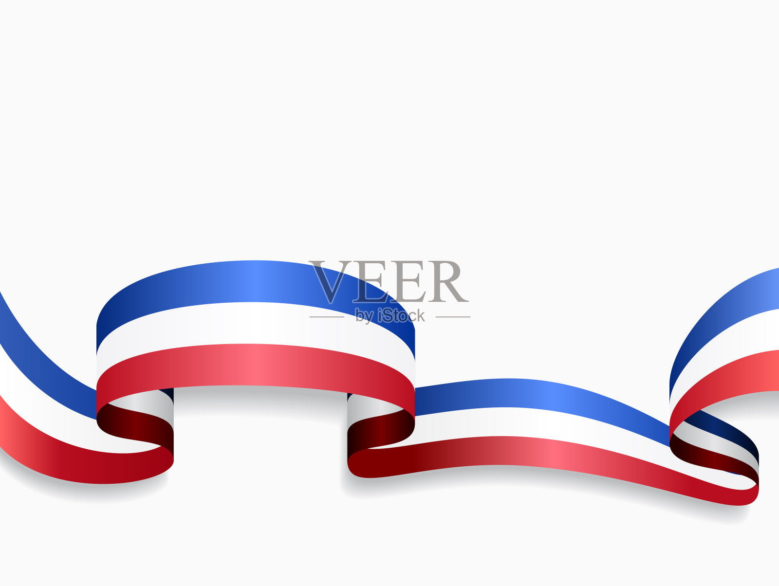 法国国旗波浪抽象背景。矢量插图。插画图片素材