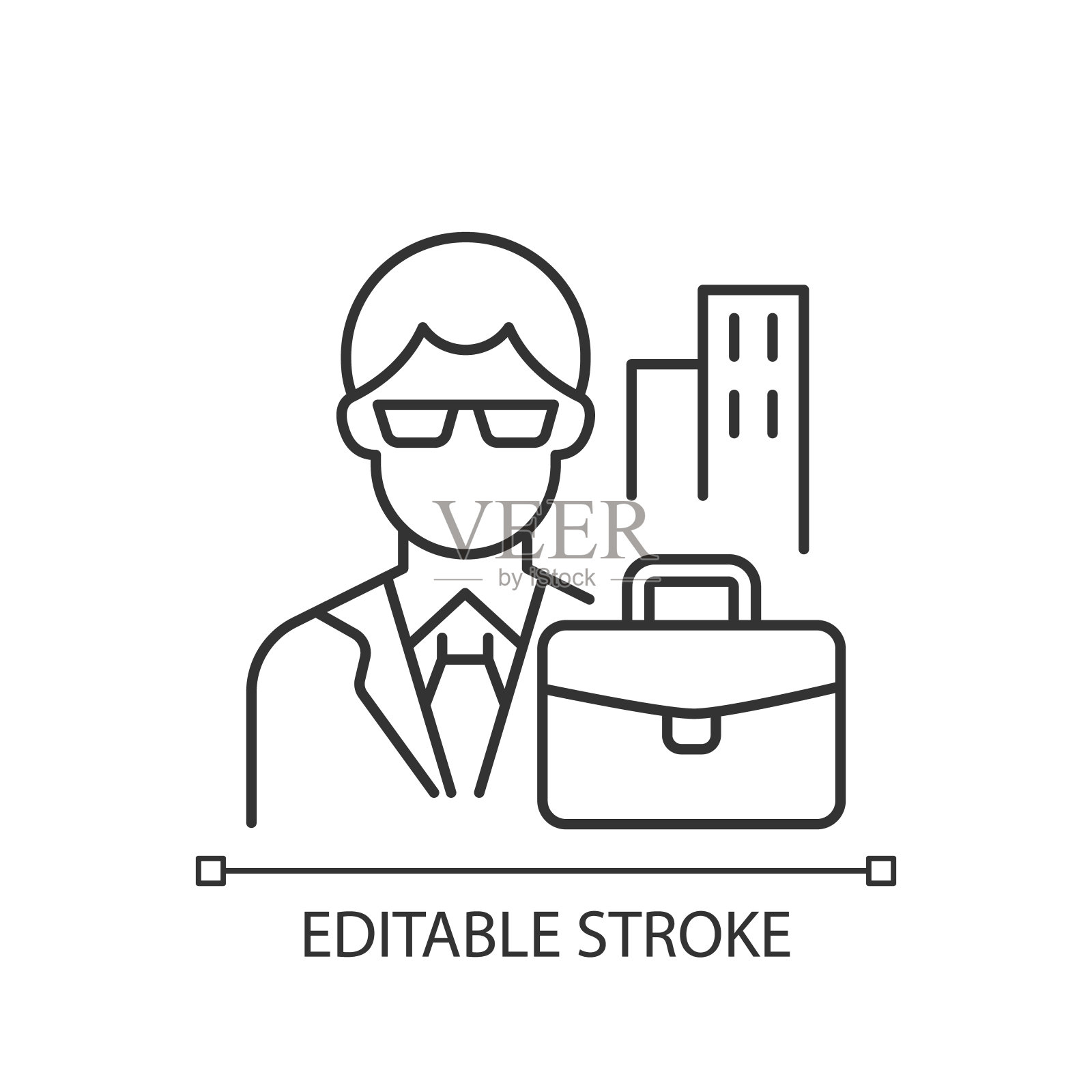 白领线性图标插画图片素材