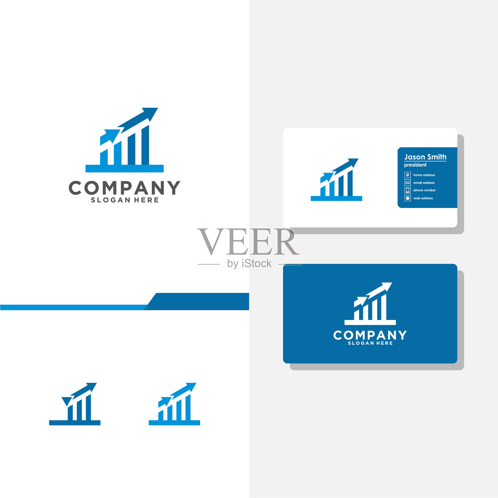 财务标志和名片图标素材