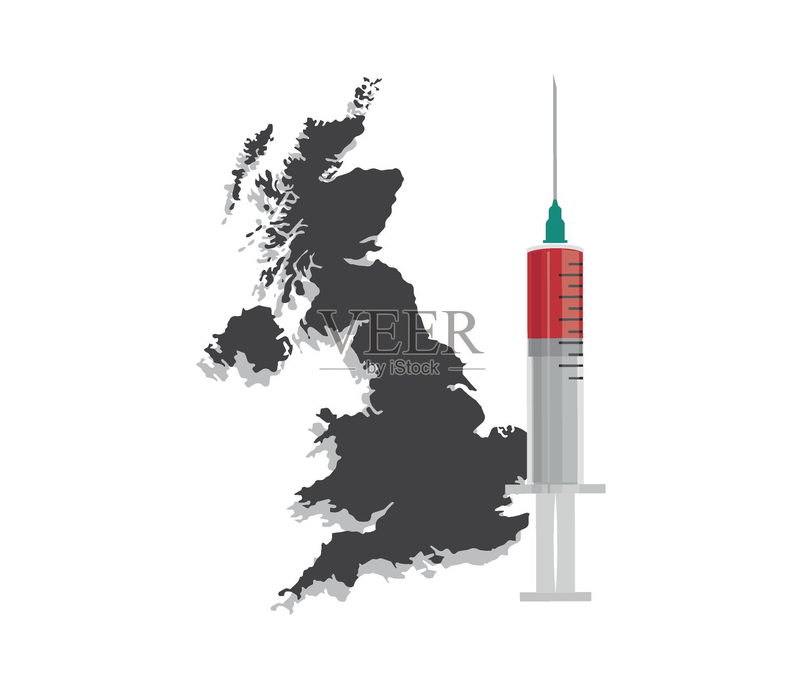 预防意大利冠状病毒感染的疫苗。卫生保健和疫苗概念背景。插画图片素材