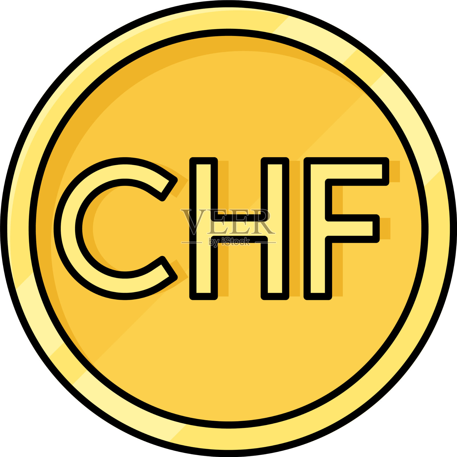 瑞士法郎的硬币、货币和法定货币插画图片素材