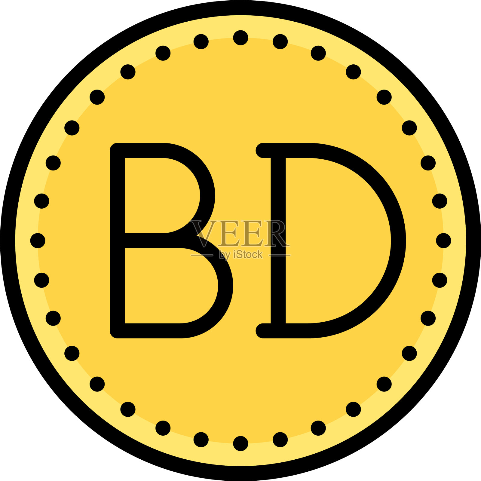 巴林第纳尔硬币图标货币巴林插画图片素材