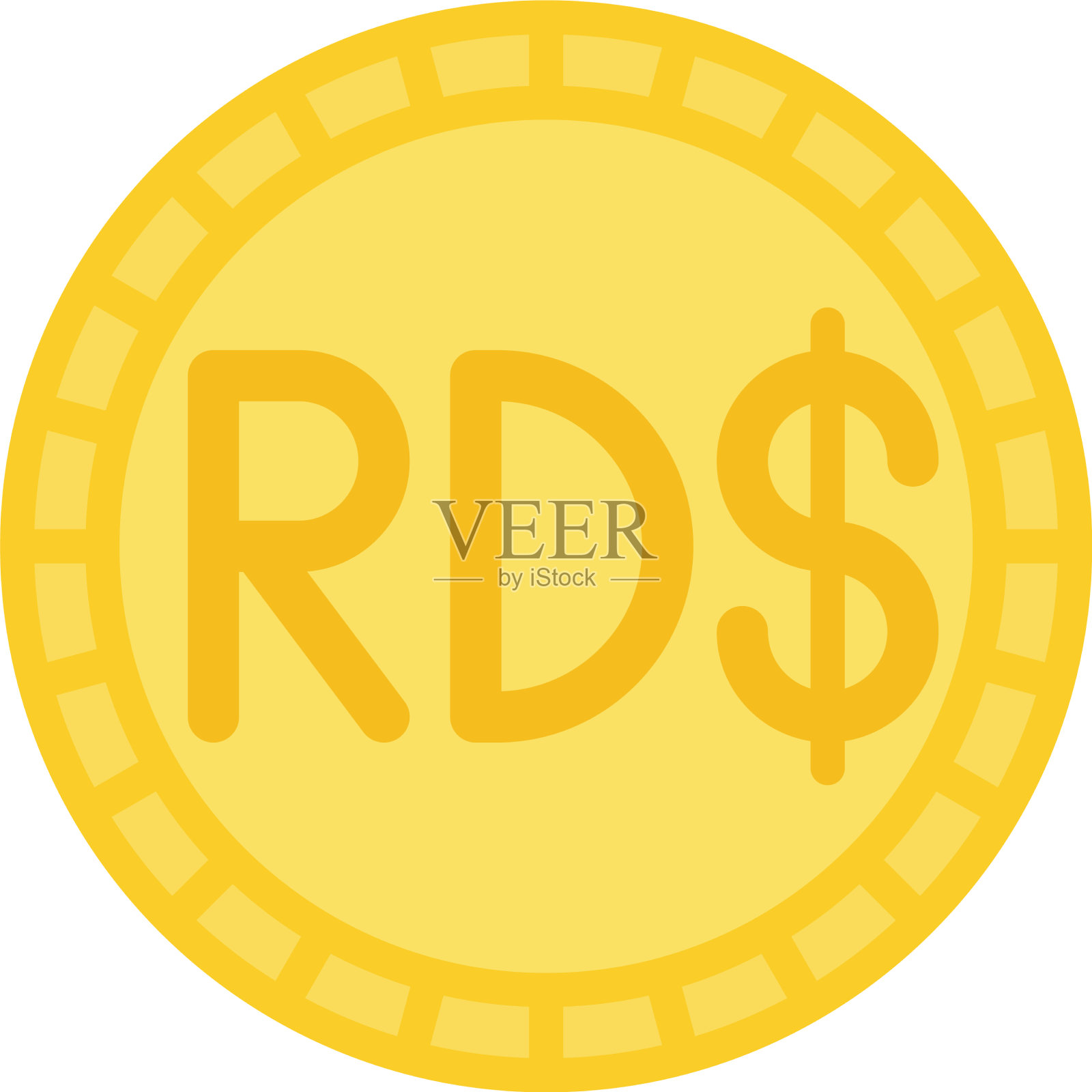 多米尼加比索硬币货币多米尼加插画图片素材