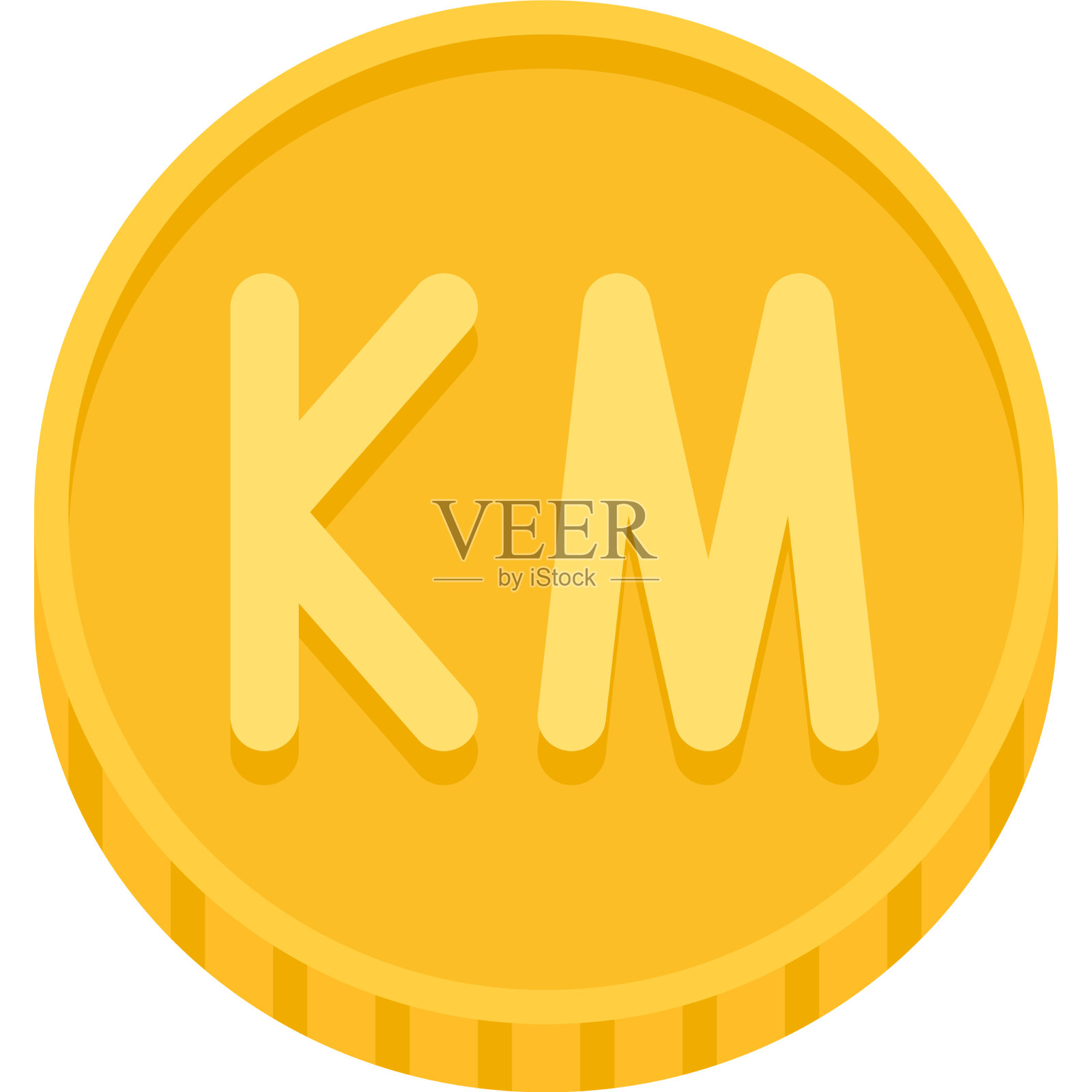 波斯尼亚和黑塞哥维那可兑换的马克硬币图标插画图片素材