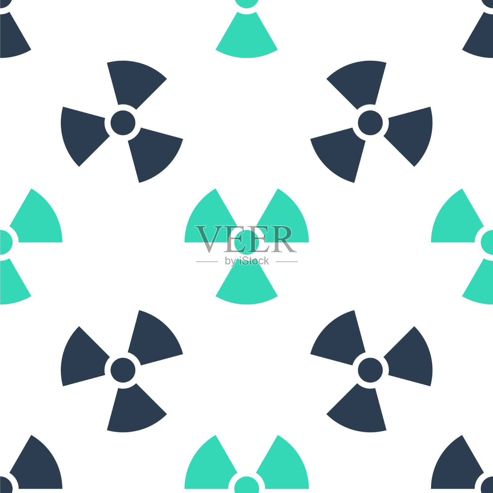 绿色放射性图标隔离无缝模式插画图片素材
