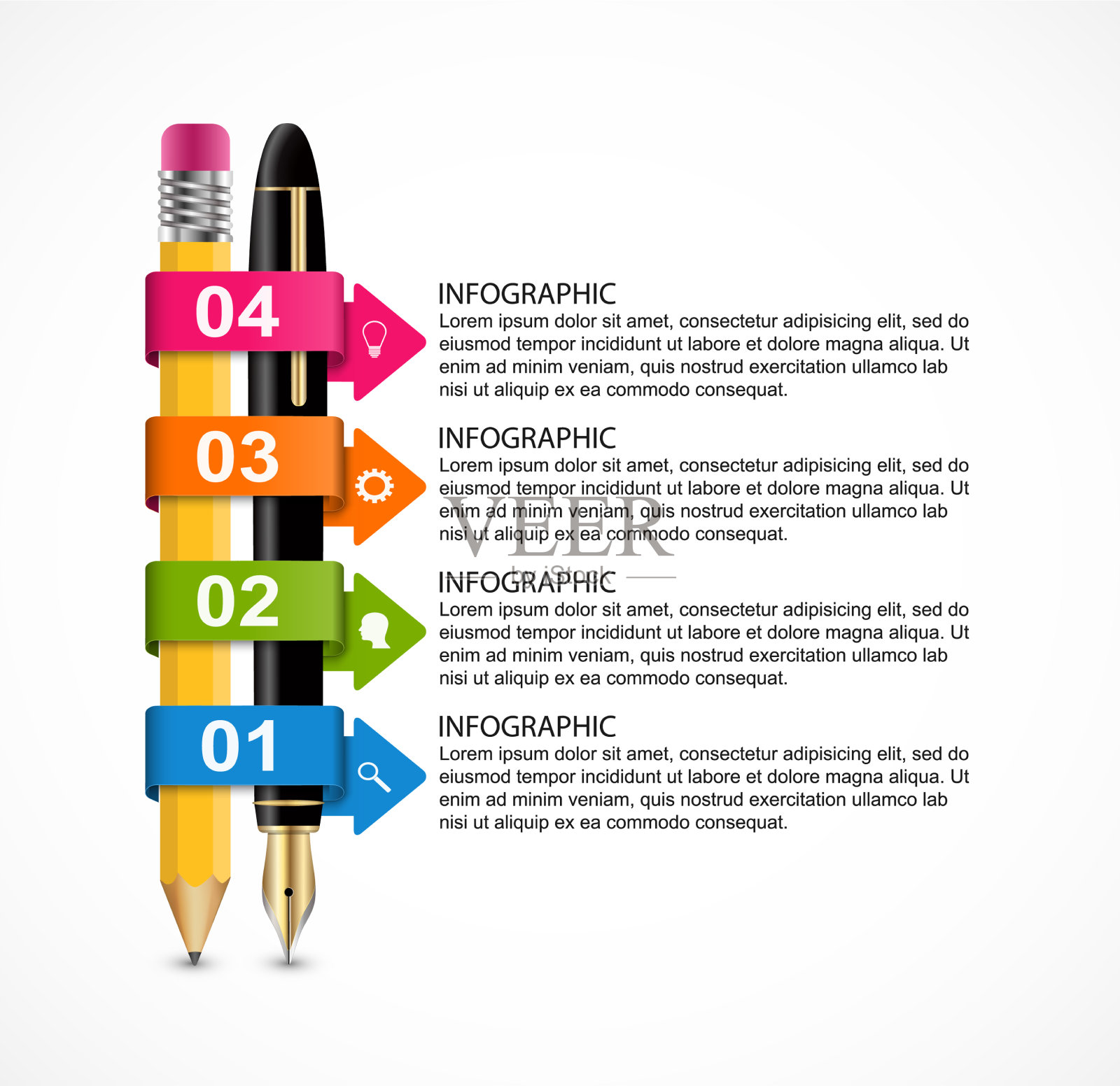 用于的业务信息图模板信息图插画图片素材