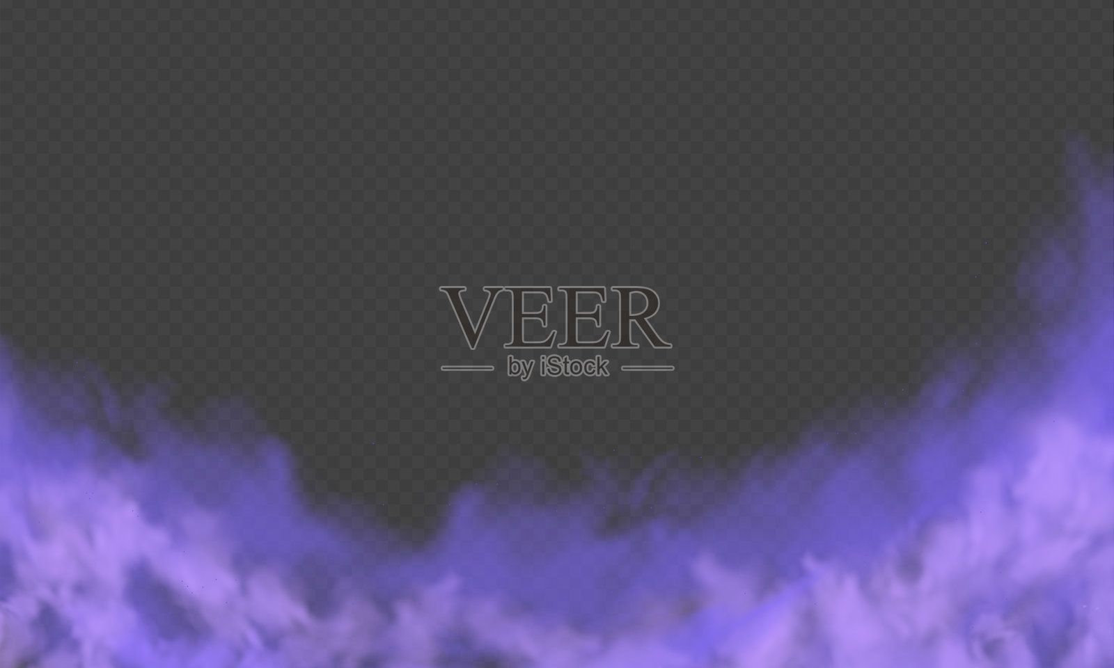 紫色的雾或烟。带有颗粒的紫色尘土。紫色烟雾或灰尘隔离在透明的背景。抽象的神秘的气体。矢量图插画图片素材