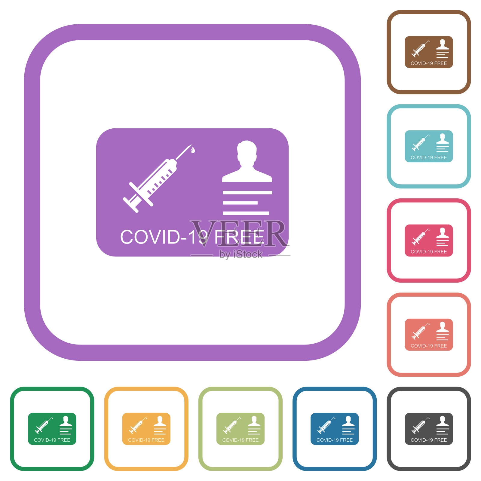 Covid 19免费简单图标插画图片素材