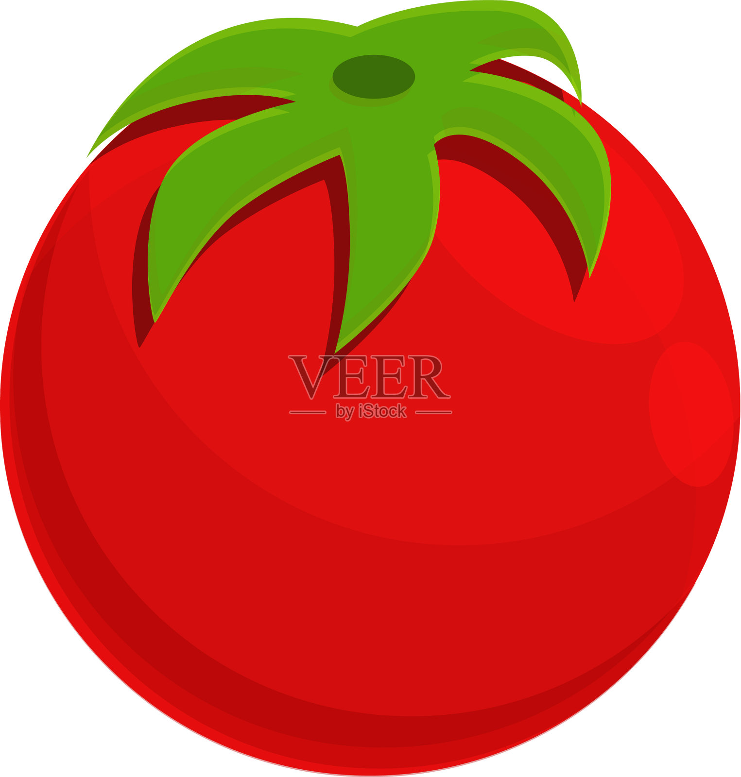 新鲜番茄图标卡通风格设计元素图片