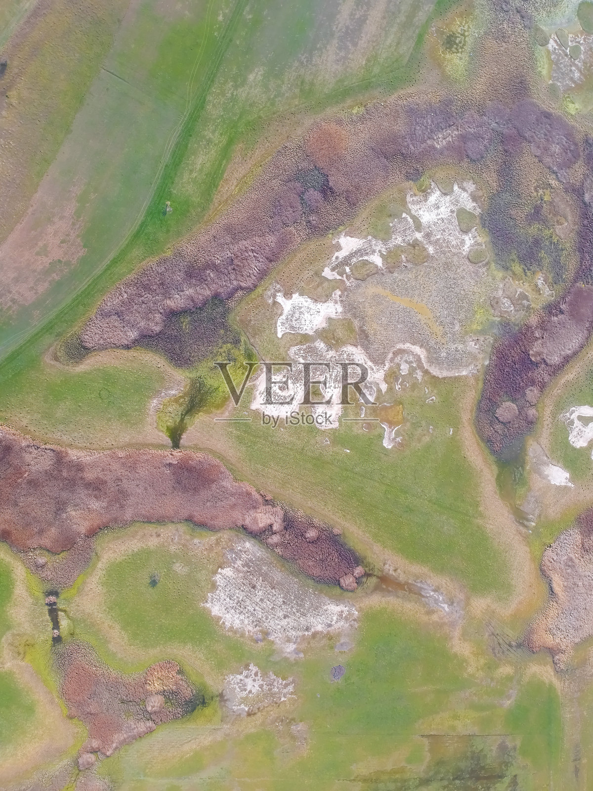 美丽的抽象鸟瞰图的秋季自然背景。照片摄影图片