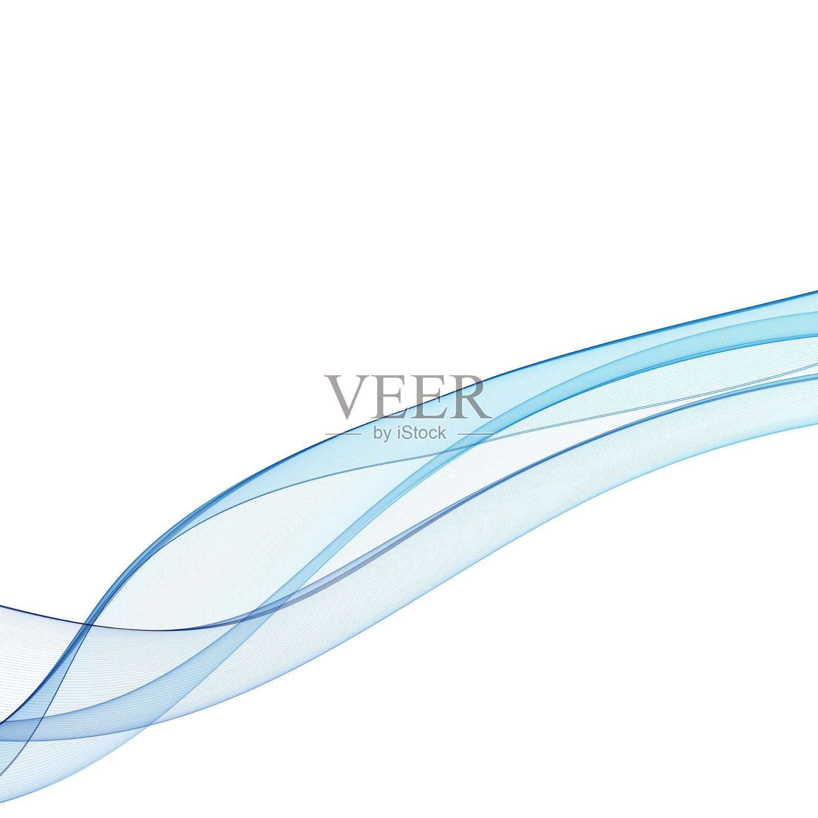 蓝色抽象波浪广告布局设计元素图片