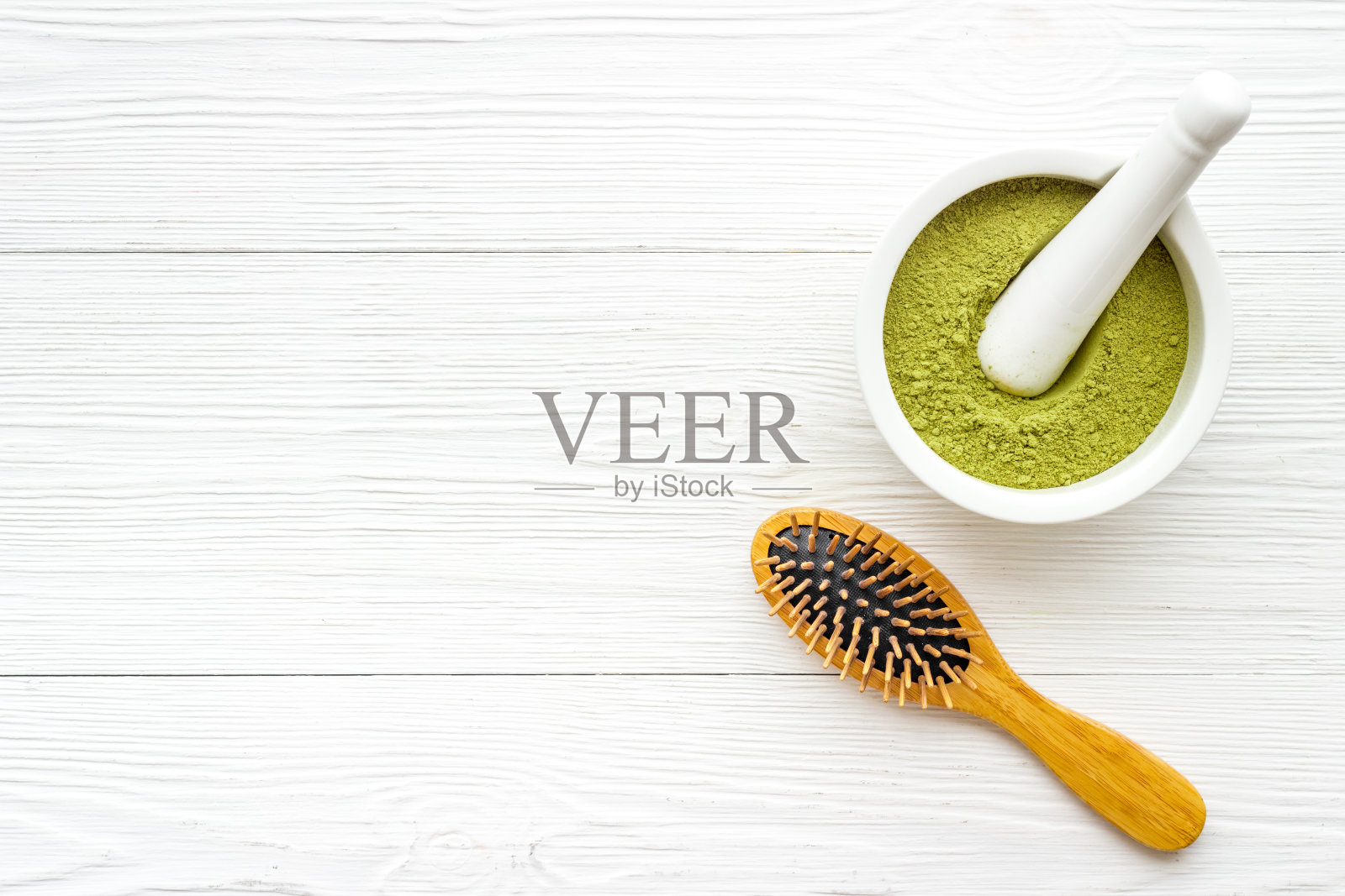 草药指甲花或指甲花粉用于染发或在手上纹身照片摄影图片