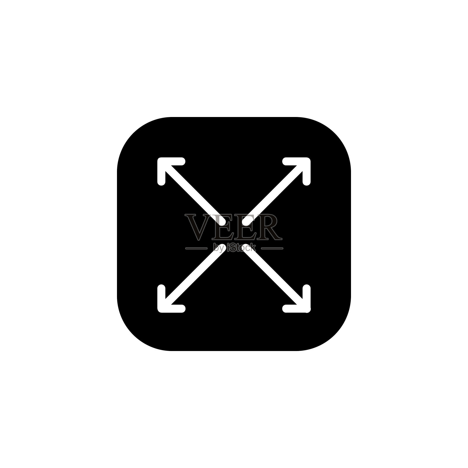 最大化箭头和全屏图标应用程序图标素材