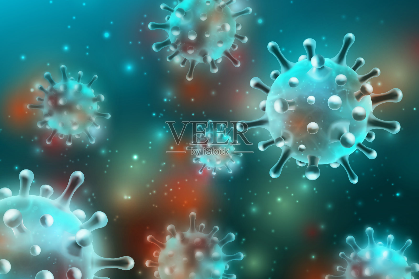 冠状病毒COVID-19全球流行性感冒疾病背景图像三维病毒照片摄影图片