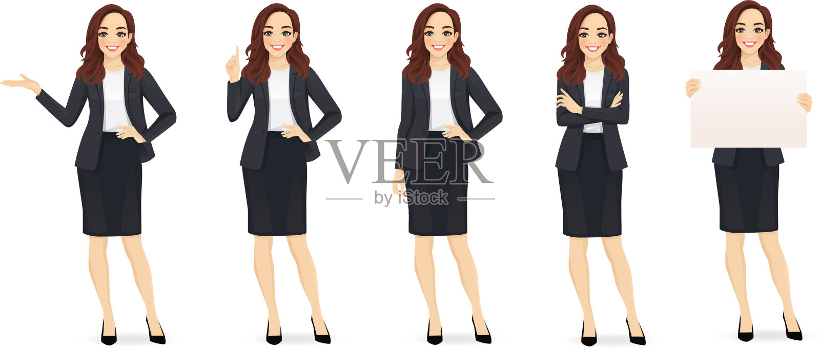 休闲商业女性插画图片素材