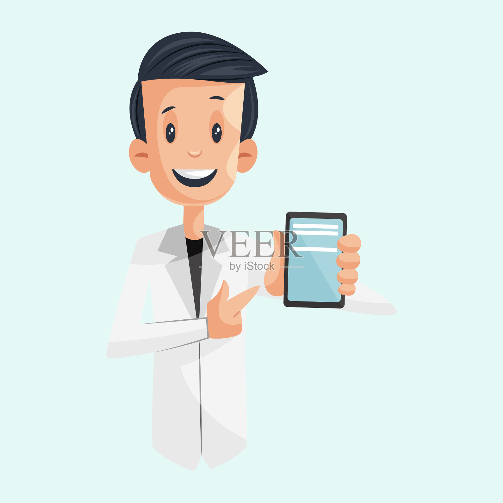 实验室的男孩插画图片素材