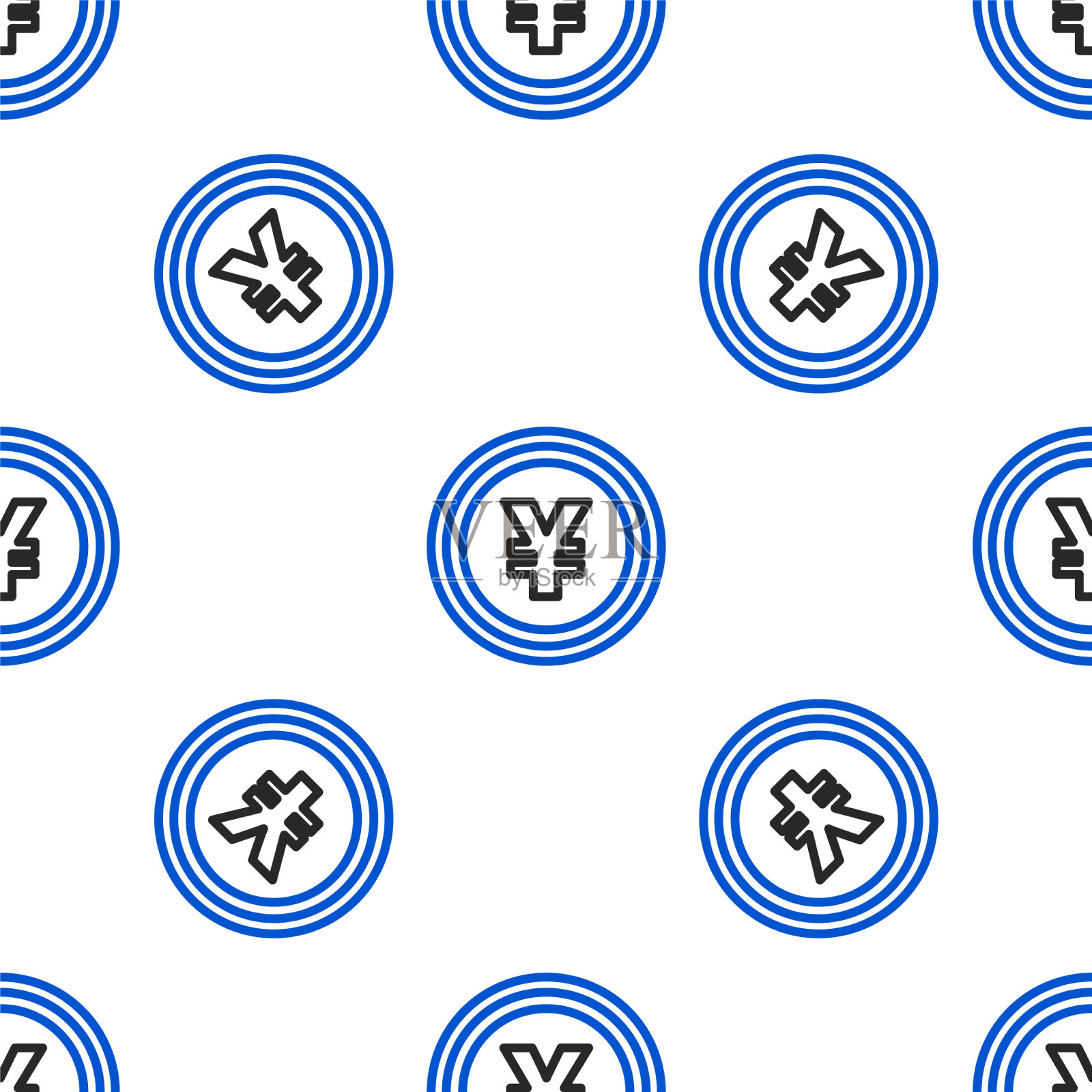 线币币与日元符号图标隔离插画图片素材