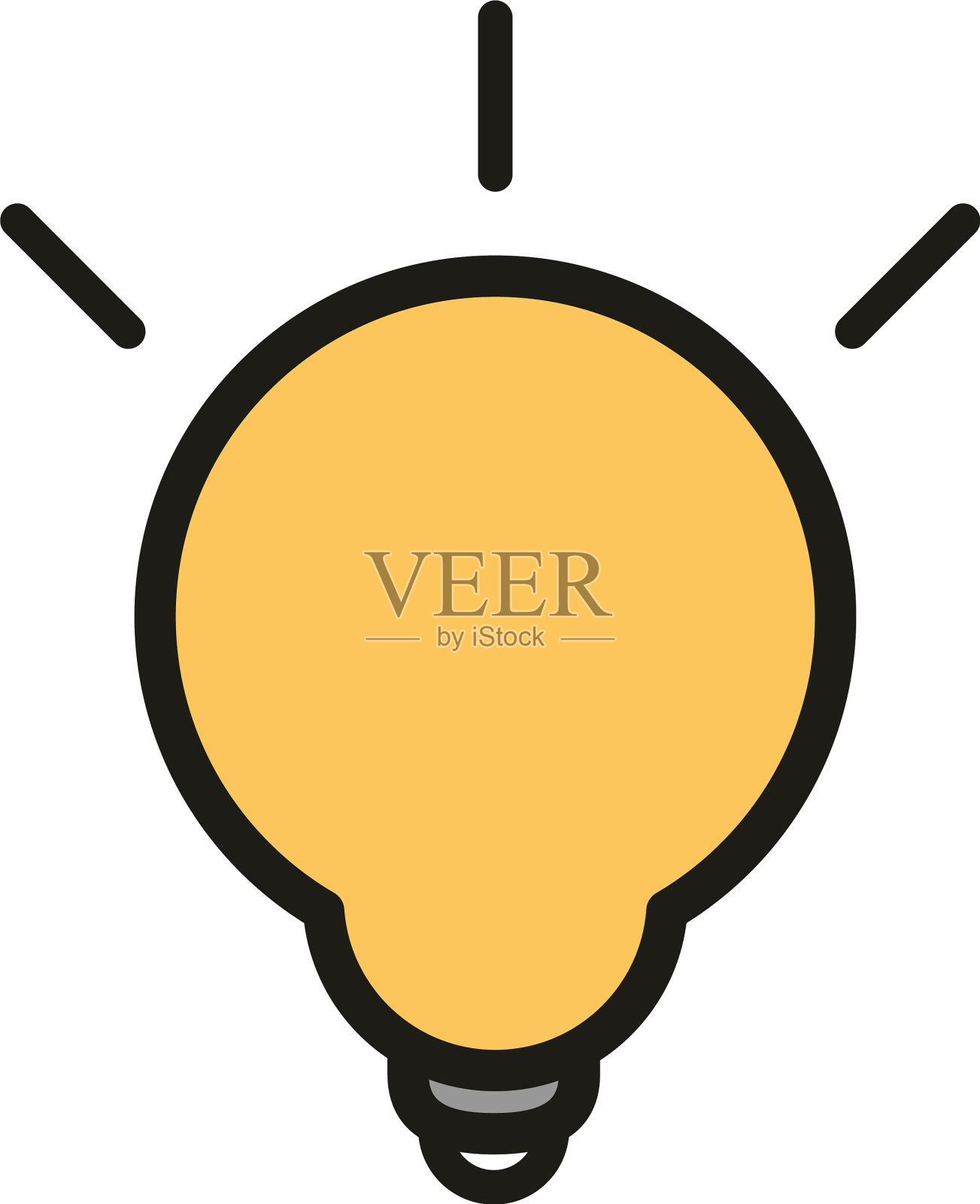 灯泡电能线性且充满设计元素图片