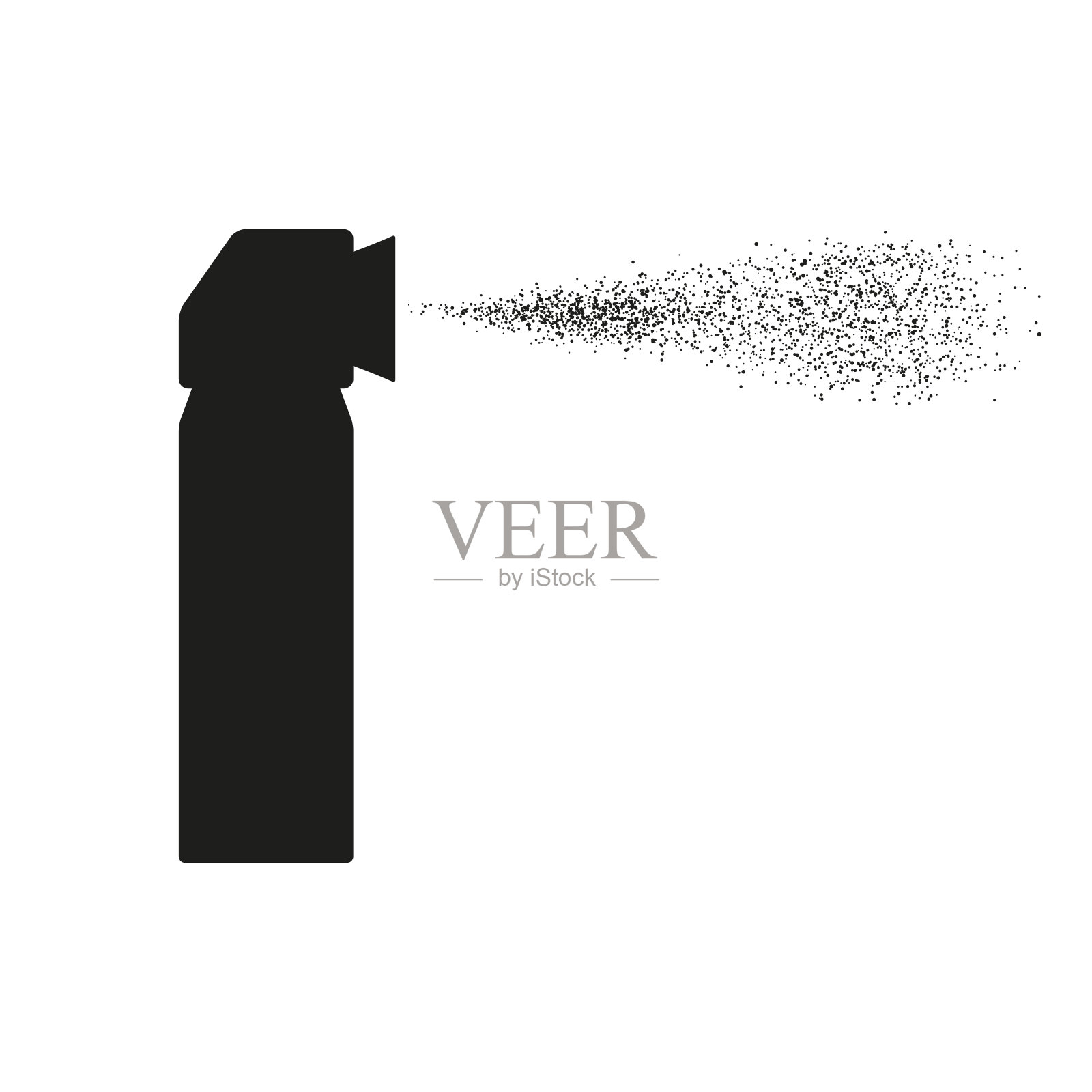 辣椒喷雾可以勾画图标。矢量插图孤立在白色上插画图片素材